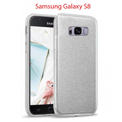 Coque Samsung Galaxy S8 Paillette en Silicone avec Strass brillant